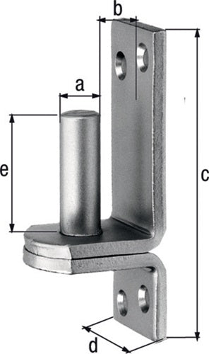 Kloben auf Platte 16x13mm Edelstahl GAH