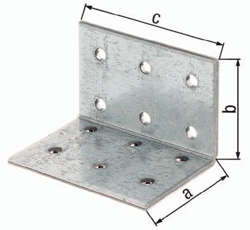Lochplattenwinkel ETA-8/165 60 x 60x40mm Anzahl Löcher12 S25 mm ETA-8/165 GAH - VPE: 50