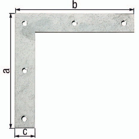 Eckwinkel Länge 200 x 200 mm Breite 30 mm Stärke 3 mm Stahl sendzimirverzinkt GAH - VPE: 10