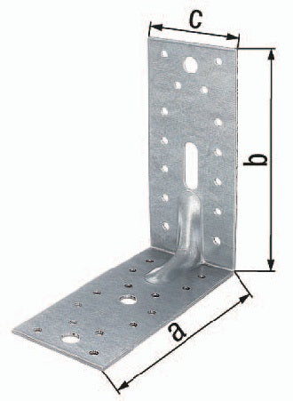 Schwerlast-Winkelverbinder ETA-8/165 150 x 150x65mm Anzahl Löcher1 / 3 / 28 S25 mm ETA-8/165 GAH - VPE: 25