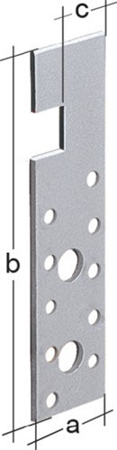 Holz-Eisen-Anker Abmessung 160 x 40 x 4 mm sendzimirverzinkt GAH - VPE: 50