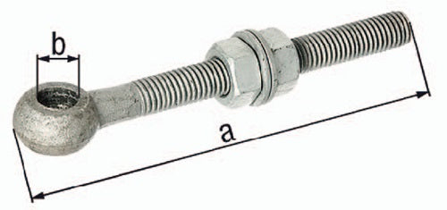 Augenschraube M16 Länge 130 mm 16 mm verzinkt GAH