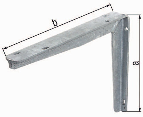 Konsole Länge 300 mm Höhe 250 mm Stahl roh feuerverzinkt Tragfähigkeit 250 kg GAH
