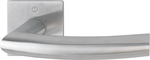 Türdrückerpaar Trondheim E1430Z/848N Edelstahl F69 mit Drückerrosetten Vierkant 8 mm HOPPE