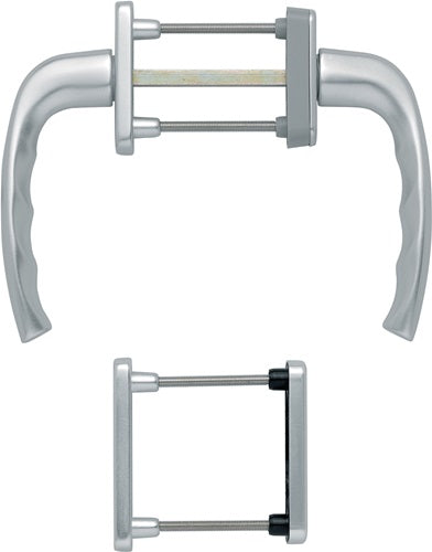 Balkongarnitur New York 0810/961N/U10/… Aluminium F1 63-73 mm Vierkant 7 mm HOPPE