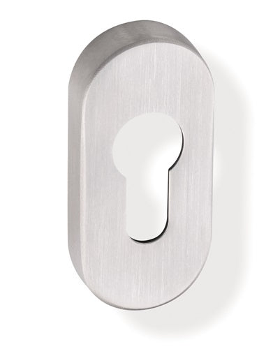 Schutzrosettenpaar 316XAES Edelstahl XA oval ohne Zylinderabdeckung Stärke 10 mm HEWI