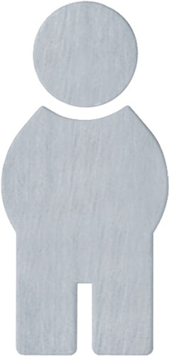 Symbol Mann 710XA1501 Edelstahl Farb-Nr XA Breite 715 mm Höhe 150 mm Stärke 15 mm HEWI
