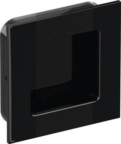 Schiebetürmuschel 54460 Polyamid 90 tiefschwarz glänzend quadratisch passend für Holztüren Länge 60 mm Breite 60 mm HEWI