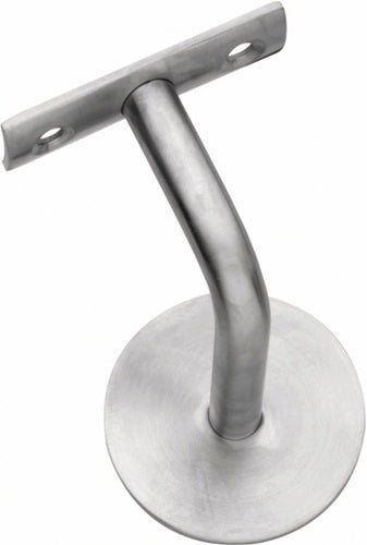 Handlaufträger Edelstahl matt Durchmesser Wandplatte 60 mm gewölbte Auflage INTERSTEEL