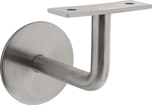 Handlaufträger Edelstahl matt Durchmesser Wandplatte 60 mm gerade Auflage INTERSTEEL
