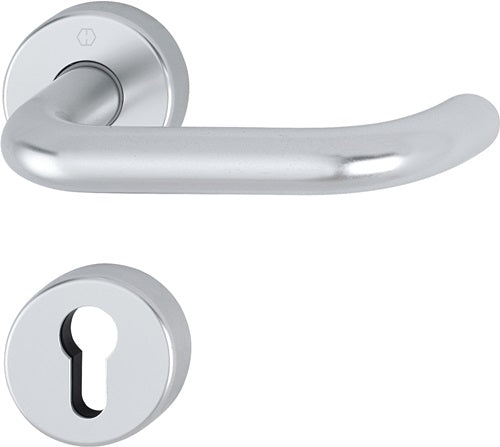 Rosettengarnitur Paris 138/42H/42HKVS Aluminium F1 U-Form PZ DIN links / rechts D/D HOPPE
