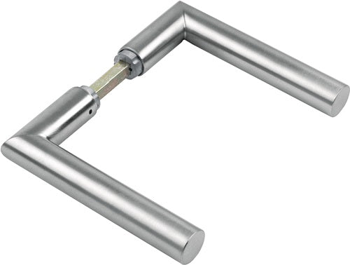 Türdrückerpaar Amsterdam 1400 Aluminium F1 ohne Rosetten Vierkant 8 mm HOPPE