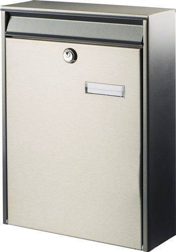 Briefkasten Berlin 3777 NI Höhe 400 mm Breite 285 mm Tiefe 105 mm Edelstahl DIN C4 BURG-WÄCHTER