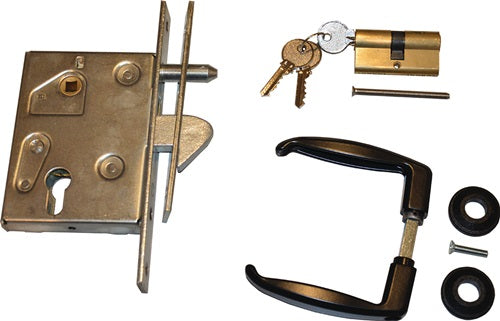 Schiebetürschloss-Set PZW PZW 25/50/72/8 mm verzinkt käntig Stulplänge 210 mm HBS-BETZ