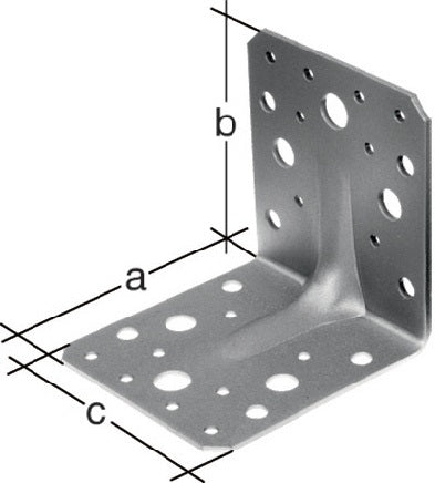 Schwerlastwinkelverbinder 70 x 70x55mm Anzahl Löcher2 / 16 S25 mm GAH - VPE: 50
