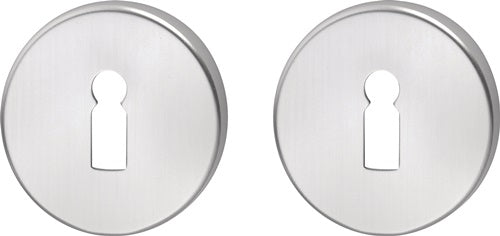 Schlüsselrosetten-Paar 55 Edelstahl F00 Schildstärke 8 mm BB rund EDI