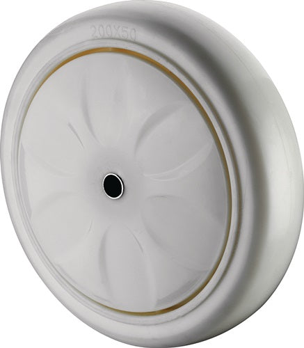 Ersatzrad Rad-Ø 100 mm Tragfähigkeit 300 kg Kunststoff weiß Achs-Ø 125 mm Nabenlänge 59 mm BS ROLLEN