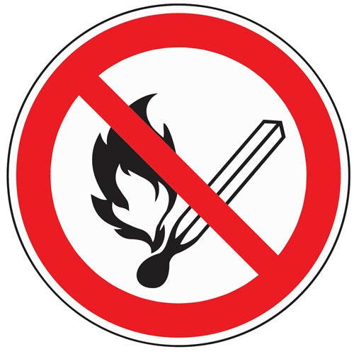 Verbotszeichen ASR A13/DIN EN ISO 7010 Feuer/Licht verboten Kunststoff