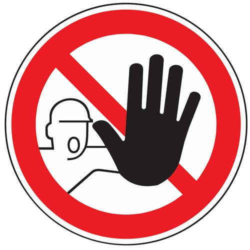 Verbotszeichen ASR A13/DIN EN ISO 7010 Zutritt für Unbefugte verboten Kunststoff