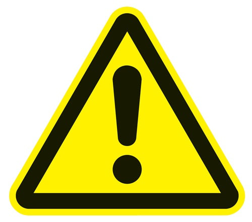 Warnzeichen ASR A13/DIN EN ISO 7010 200 mm Warnung vor Gefahrenstelle Folie