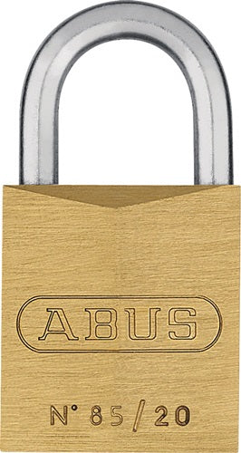 Zylindervorhangschloss 85/20 Schlosskörperbreite 21 mm Messing verschiedenschließend ABUS