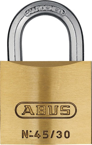 Zylindervorhangschloss 45/30 Schlosskörperbreite 29 mm Messing verschiedenschließend ABUS