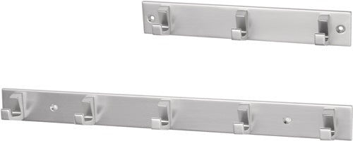 Handtuchhakenleiste 3 Haken Höhe 35 mm Länge 210 mm Aluminium silberfarbig eloxiert Ausladung 335 mm HERMETA