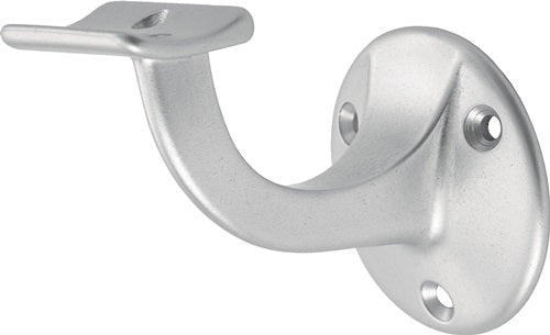 Handlaufträger 3500 Aluminium silberfarbig eloxiert Durchmesser Wandplatte 56 mm gewölbte Auflage HERMETA