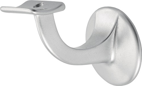 Handlaufträger 3501 Aluminium silberfarbig eloxiert Durchmesser Wandplatte 56 mm gewölbte Auflage HERMETA