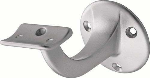 Handlaufträger 3505 Aluminium silberfarbig eloxiert Durchmesser Wandplatte 56 mm gewölbte Auflage HERMETA