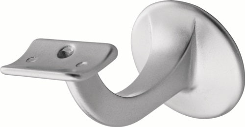 Handlaufträger 3506 Aluminium silberfarbig eloxiert Durchmesser Wandplatte 56 mm gewölbte Auflage HERMETA