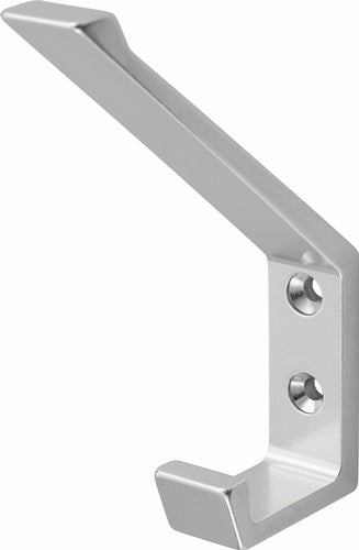 Huthaken 138 einfach Ausladung 76 mm Aluminium silberfarbig eloxiert Höhe 105 mm HERMETA