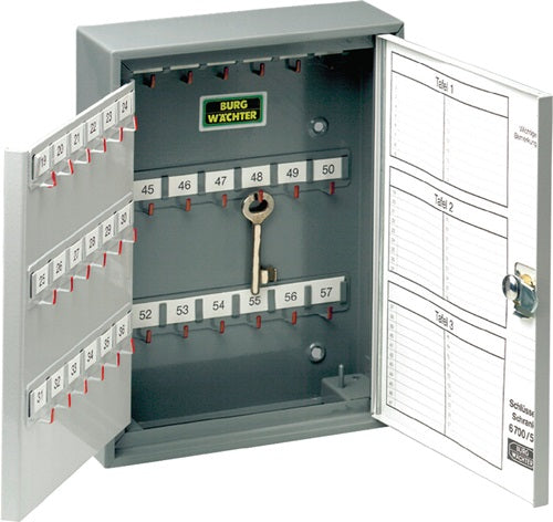 Schlüsselschrank 6700 H380xB285xT105mm 2-türig vorg für Halbzylinder Anzahl Haken 176 BURG-WÄCHTER
