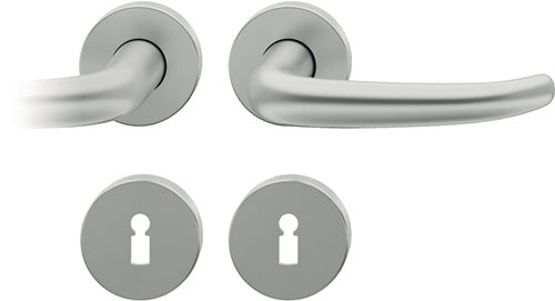 Rosettengarnitur 12 1023 Aluminium 0105 U-Form BB DIN links / rechts D/D FSB