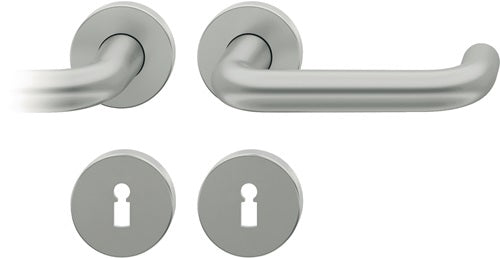 Rosettengarnitur 12 1070 Aluminium 0105 U-Form BB DIN links / rechts D/D FSB