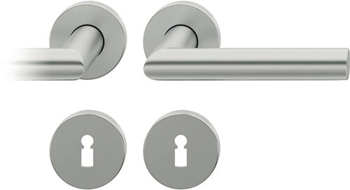 Rosettengarnitur 12 1076 Aluminium 0105 rund BB DIN links / rechts D/D FSB