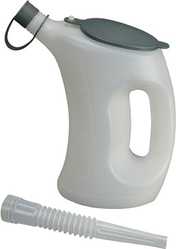 Messbecher 1 l m Schutzdeckel/Schutzkappe/Flexauslauf HDPE PRESSOL 6 Stück