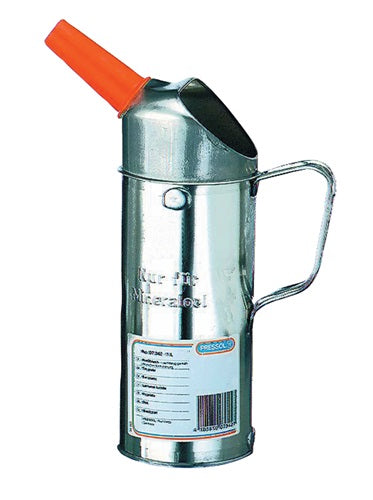 Messbecher 2 l m Auslauftrichter aus Kunststoff weißblech PRESSOL - VPE: 5