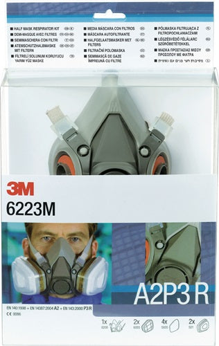 Atemschutzhalbmaskenset 6223 – SET – A2P3R EN 140 mit Filter M 3M
