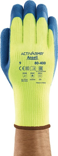 Kälteschutzhandschuhe ActivArmr® 80-400 Größe 10 gelb/blau EN 388 EN 511 EN 407 ANSELL - VPE: 12