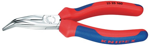 Flachrundzange Länge 160 mm flachrund 40° gewinkelt Mehrkomponenten-Hüllen KNIPEX