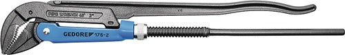 Eckrohrzange Eck-Schwede® Gesamtlänge 320 mm Spannweiße 44 mm für Rohre 1 ? GEDORE