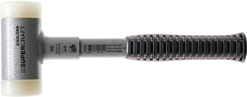 Schonhammer SUPERCRAFT Länge 295 mm Kopf-Ø 35 mm Stahlrohr rückschlagfrei hart Nylon weiß HALDER