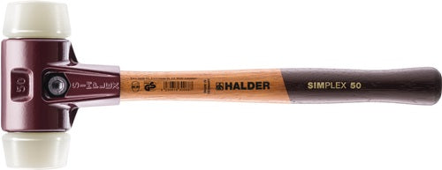 Schonhammer SIMPLEX Länge 300 mm Kopf-Ø 30 mm hart Holz Nylon weiß HALDER