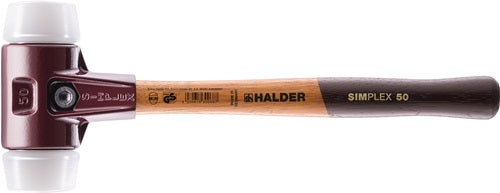 Schonhammer SIMPLEX Länge 490 mm Kopf-Ø 80 mm mittelhart Holz Superplastik weiß HALDER