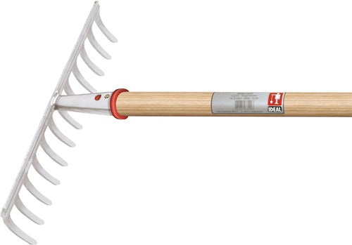 Gartenrechen Arbeitsbreite 372 mm 14 Zinken mit konischer Dülle ohne Stiel IDEAL