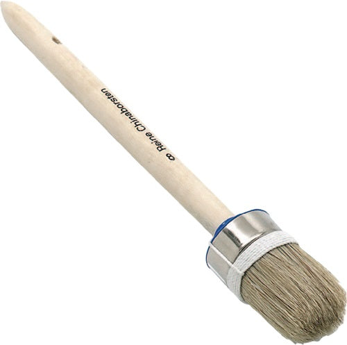 Ringpinsel Größe 4 Borstenlänge 46 mm 25 mm helle Mischborste roher Holzstiel NÖLLE