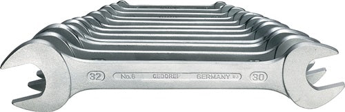 Doppelmaulschlüsselsatz 6-100 10-teilig SW6-32 mm CV-Stahl verchromt GEDORE