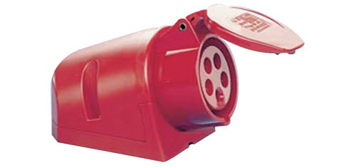 CEE-Wanddose 32 A 400 V Steckerstellung 6 h mit Klappdeckel IP44 JÄGER DIREKT
