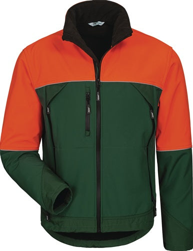 Waldarbeiter-Softshelljacke SANDDORN GrL grün/orange ELYSEE